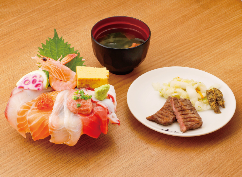 こぼれ海鮮丼コース